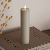 Led kaars 5 x 20 cm | Zandkleur | 3D vlam | Deluxe HomeArt LDH00216