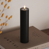 Led kaars 5 x 20 cm | Zwart | 3D vlam | Deluxe HomeArt