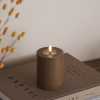 Led kaars 7,5 x 10 cm | Caramel | 3D vlam | Deluxe HomeArt