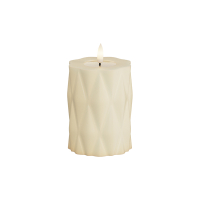 Deluxe HomeArt Led kaars 7,5 x 10 cm | Harlequin | Creme | 3D vlam | Deluxe HomeArt  LDH00575