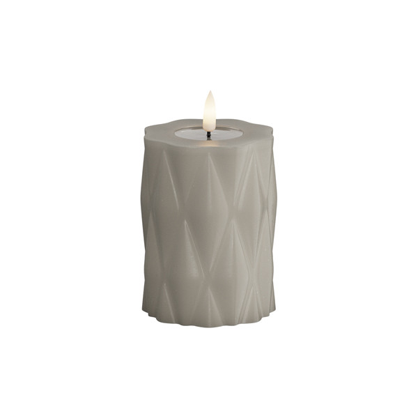 Deluxe HomeArt Led kaars 7,5 x 10 cm | Harlequin | Creme | 3D vlam | Deluxe HomeArt  LDH00578 - 1