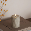 Led kaars 7,5 x 10 cm | Harlequin | Creme | 3D vlam | Deluxe HomeArt LDH00578 - 1