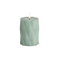 Deluxe HomeArt Led kaars 7,5 x 10 cm | Harlequin | Salvie groen | 3D vlam | Deluxe HomeArt  LDH00581