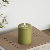 Led kaars 7,5 x 10 cm | Olive Green | 3D vlam | Deluxe HomeArt LDH00091 - 2