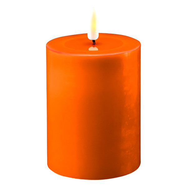 Deluxe HomeArt Led kaars 7,5 x 10 cm | Oranje | 3D vlam | Deluxe HomeArt  LDH00322 - 1