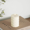 Led kaars 7,5 x 10 cm | Square | Creme | 3D vlam | Deluxe HomeArt LDH00611 - 2