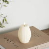 Led kaars 7,5 x 10 cm | Stripe | Creme | 3D vlam | Deluxe HomeArt LDH00586 - 2