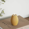 Led kaars 7,5 x 10 cm | Stripe | Curry | 3D vlam | Deluxe HomeArt LDH00550 - 2