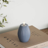 Led kaars 7,5 x 10 cm | Stripe | Ijs blauw | 3D vlam | Deluxe HomeArt LDH00594 - 2