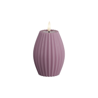 Deluxe HomeArt Led kaars 7,5 x 10 cm | Stripe | Paars | 3D vlam | Deluxe HomeArt  LDH00588