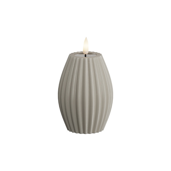 Deluxe HomeArt Led kaars 7,5 x 10 cm | Stripe | Zand | 3D vlam | Deluxe HomeArt  LDH00590 - 1