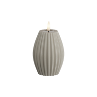 Deluxe HomeArt Led kaars 7,5 x 10 cm | Stripe | Zand | 3D vlam | Deluxe HomeArt  LDH00590