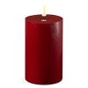 Led kaars 7,5 x 12,5 cm | Bordeaux | 3D vlam | Deluxe HomeArt