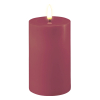 Led kaars 7,5 x 12,5 cm | Magenta | 3D vlam | Deluxe HomeArt