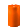 Led kaars 7,5 x 12,5 cm | Oranje | 3D vlam | Deluxe HomeArt