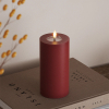 Led kaars 7,5 x 15 cm | Bordeaux | 3D vlam | Deluxe HomeArt