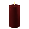 Led kaars 7,5 x 15 cm | Bourgogne Rood | 3D vlam | Deluxe HomeArt