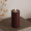 Led kaars 7,5 x 15 cm | Bourgogne Rood | 3D vlam | Deluxe HomeArt LDH00177 - 1