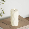 Led kaars 7,5 x 15 cm | Harlequin | Creme | 3D vlam | Deluxe HomeArt LDH00577 - 2
