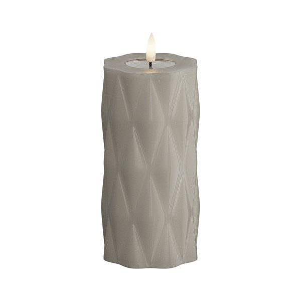 Deluxe HomeArt Led kaars 7,5 x 15 cm | Harlequin | Creme | 3D vlam | Deluxe HomeArt  LDH00580 - 1
