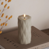 Led kaars 7,5 x 15 cm | Harlequin | Creme | 3D vlam | Deluxe HomeArt LDH00580 - 1