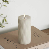 Led kaars 7,5 x 15 cm | Harlequin | Creme | 3D vlam | Deluxe HomeArt LDH00580 - 2