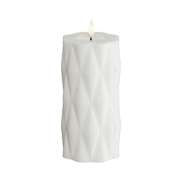 Deluxe HomeArt Led kaars 7,5 x 15 cm | Harlequin | Wit | 3D vlam | Deluxe HomeArt  LDH00574