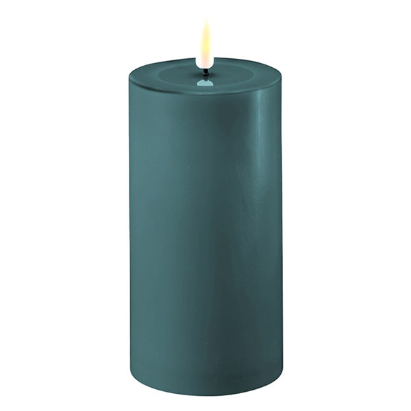 Deluxe HomeArt Led kaars 7,5 x 15 cm | Jade Green | 3D vlam | Deluxe HomeArt  LDH00279 - 1