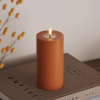 Led kaars 7,5 x 15 cm | Oranje | 3D vlam | Deluxe HomeArt