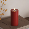 Led kaars 7,5 x 15 cm | Rood | 3D vlam | Deluxe HomeArt LDH00191 - 1