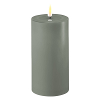 Deluxe HomeArt Led kaars 7,5 x 15 cm | Salvie Green | 3D vlam | Deluxe HomeArt  LDH00249