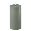 Led kaars 7,5 x 15 cm | Salvie Green | 3D vlam | Deluxe HomeArt