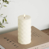 Led kaars 7,5 x 15 cm | Square | Creme | 3D vlam | Deluxe HomeArt LDH00613 - 2