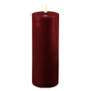 Led kaars 7,5 x 20  cm | Bourgogne Rood | 3D vlam | Deluxe HomeArt