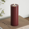 Led kaars 7,5 x 20  cm | Bourgogne Rood | 3D vlam | Deluxe HomeArt LDH00178 - 2