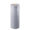 Led kaars 7,5 x 20  cm | Dust blue | 3D vlam | Deluxe HomeArt