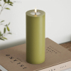 Led kaars 7,5 x 20  cm | Olive Green | 3D vlam | Deluxe HomeArt LDH00094 - 2