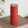 Led kaars 7,5 x 20  cm | Rood | 3D vlam | Deluxe HomeArt LDH00192 - 2