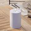 Led kaars voor buiten 10 x 15 cm | Dust blue | 3D vlam | Deluxe HomeArt LDH00433 - 1