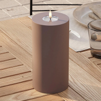 Led kaars voor buiten 10 x 20 cm | Caramel | 3D vlam | Deluxe HomeArt LDH00448