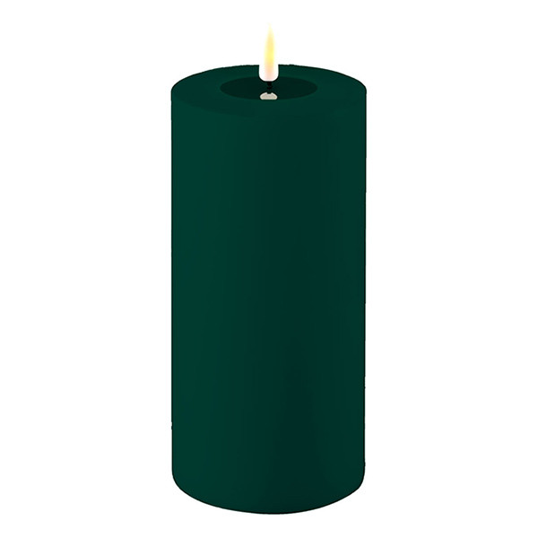 Deluxe HomeArt Led kaars voor buiten 10 x 20 cm | Dark Green | 3D vlam | Deluxe HomeArt  LDH00422 - 1