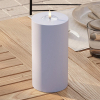 Led kaars voor buiten 10 x 20 cm | Dust blue | 3D vlam | Deluxe HomeArt LDH00434 - 1