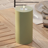 Led kaars voor buiten 10 x 20 cm | Olive Green | 3D vlam | Deluxe HomeArt