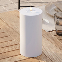 Led kaars voor buiten 10 x 20 cm | Wit | 3D vlam | Deluxe HomeArt LDH00385