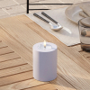 Led kaars voor buiten 7,5 x 10 cm | Dust blue | 3D vlam | Deluxe HomeArt
