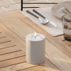 Led kaars voor buiten 7,5 x 10 cm | Dust sand | 3D vlam | Deluxe HomeArt
