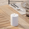 Led kaars voor buiten 7,5 x 10 cm | Wit | 3D vlam | Deluxe HomeArt