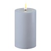Led kaars voor buiten 7,5 x 12,5 cm | Dust blue | 3D vlam | Deluxe HomeArt