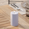 Led kaars voor buiten 7,5 x 12,5 cm | Dust blue | 3D vlam | Deluxe HomeArt