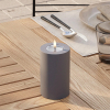 Led kaars voor buiten 7,5 x 12,5 cm | Grijs | 3D vlam | Deluxe HomeArt